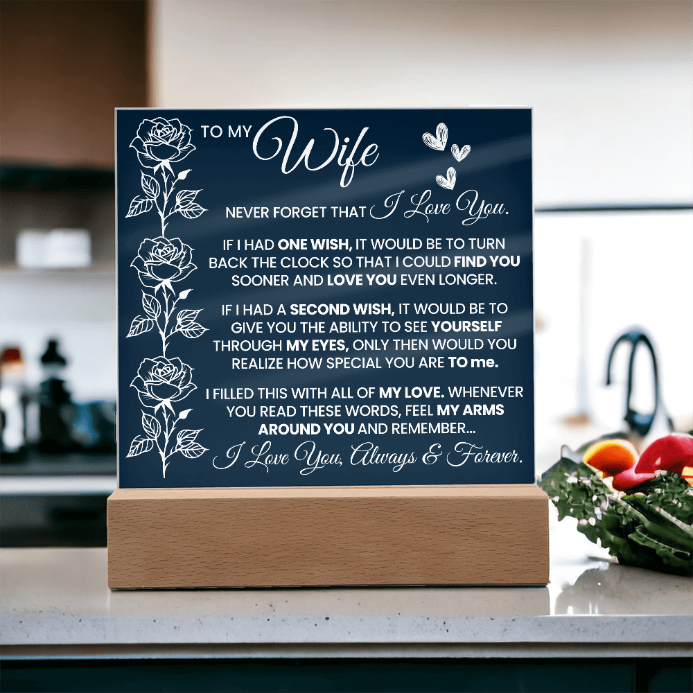 To My Wife - Acrylic Square Plaque Gift