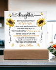 To My Granddaughter - Acrylic Square Plaque Gift