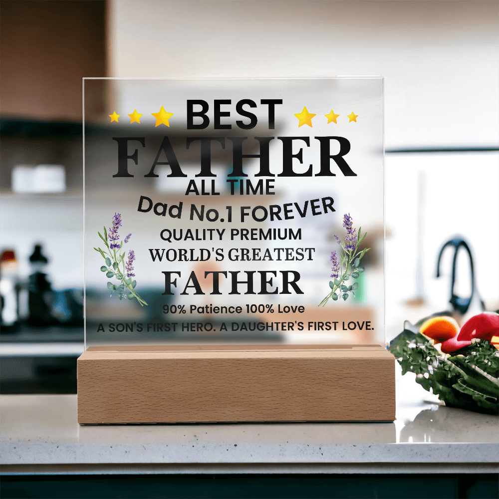 To My Dad - Acrylic Square Plaque Gift