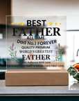 To My Dad - Acrylic Square Plaque Gift