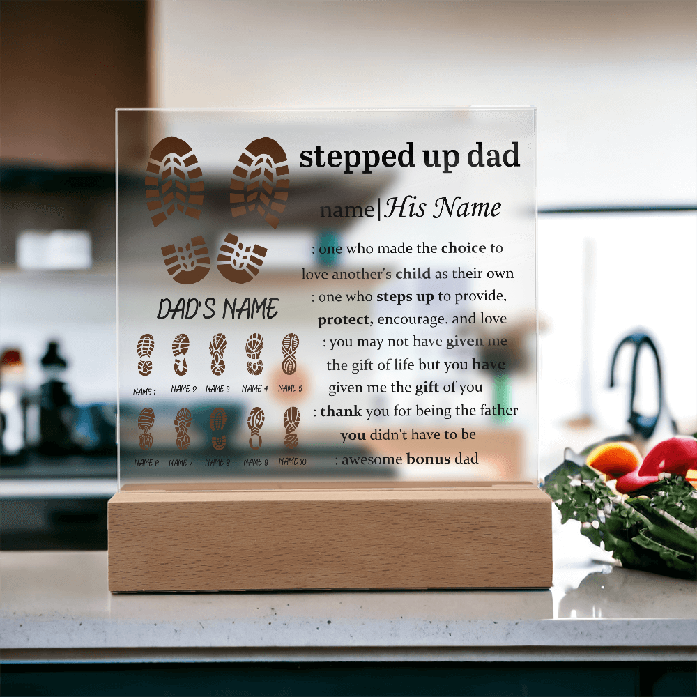 To My Dad - Acrylic Square Plaque Gift