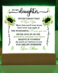 To My Granddaughter - Acrylic Square Plaque Gift