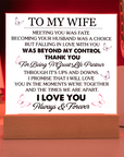 To My Wife - Acrylic Square Plaque Gift