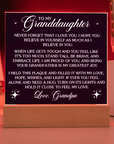 To My Granddaughter - Acrylic Square Gift