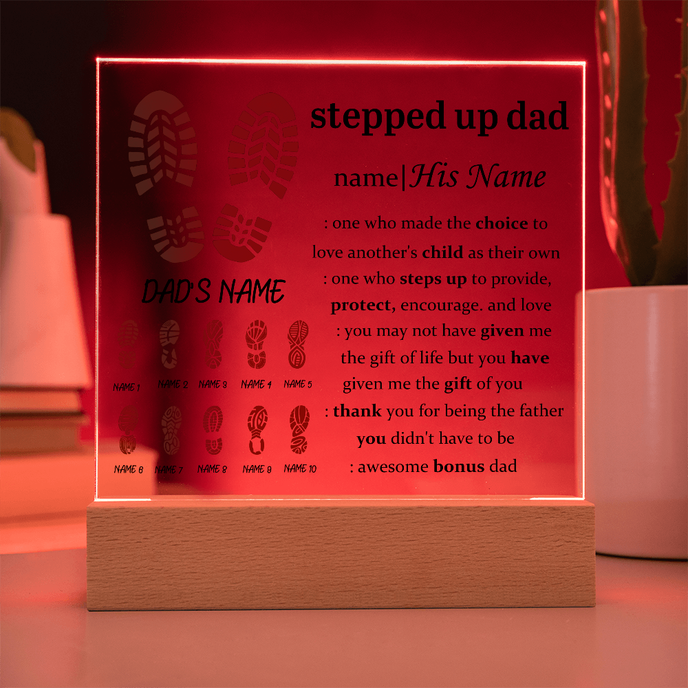 To My Dad - Acrylic Square Plaque Gift
