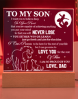 To My Son - Acrylic Square Plaque Gift From Dad