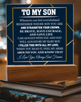 To My Son - Acrylic Square Plaque Gift