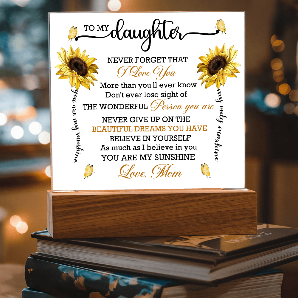 To My Granddaughter - Acrylic Square Plaque Gift