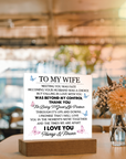 To My Wife - Acrylic Square Plaque Gift