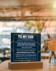 To My Son - Acrylic Square Plaque Gift