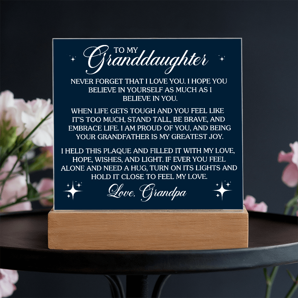To My Granddaughter - Acrylic Square Gift
