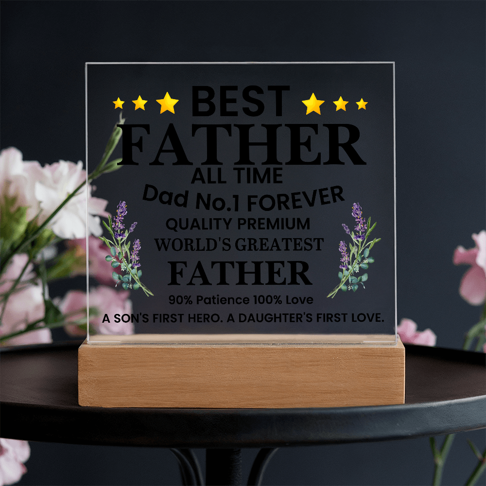 To My Dad - Acrylic Square Plaque Gift
