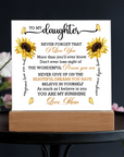 To My Granddaughter - Acrylic Square Plaque Gift