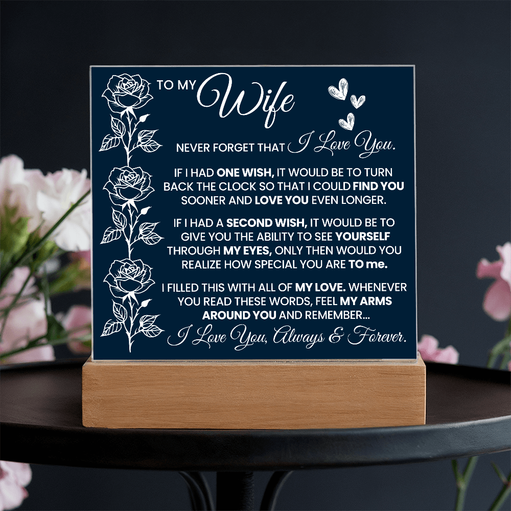 To My Wife - Acrylic Square Plaque Gift