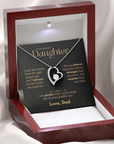 To My Precious Daughter - Love Dad - Forever Love Necklace Gift Set - LK007