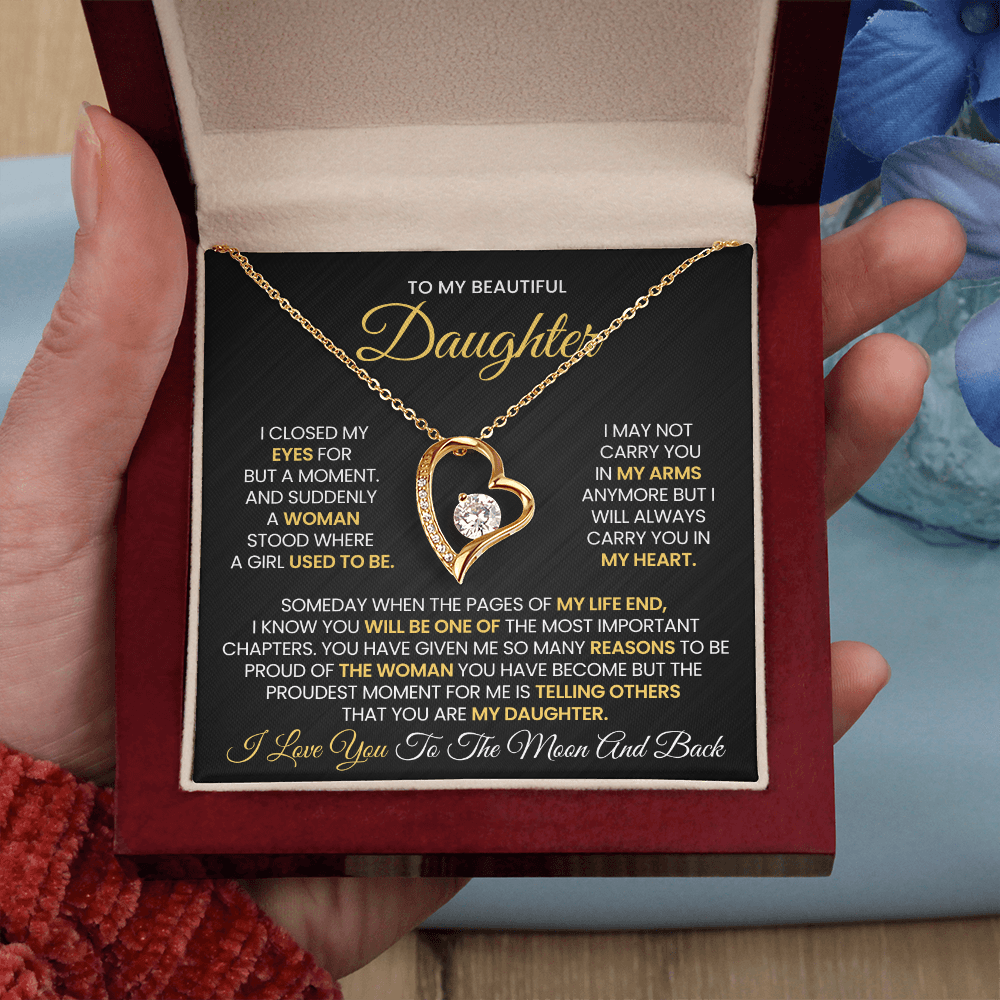 To My Daughter - Forever Love Necklace Gift