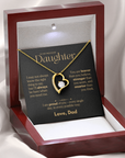 To My Precious Daughter - Love Dad - Forever Love Necklace Gift Set - LK007
