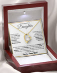To My Beautiful Daughter - Love Dad - Forever Love Necklace Gift Set - LK001