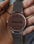 To My Dad - Wood Watch with Engraving Gift