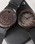 To My Dad - Wood Watch with Engraving Gift