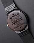 To My Dad - Wood Watch with Engraving Gift