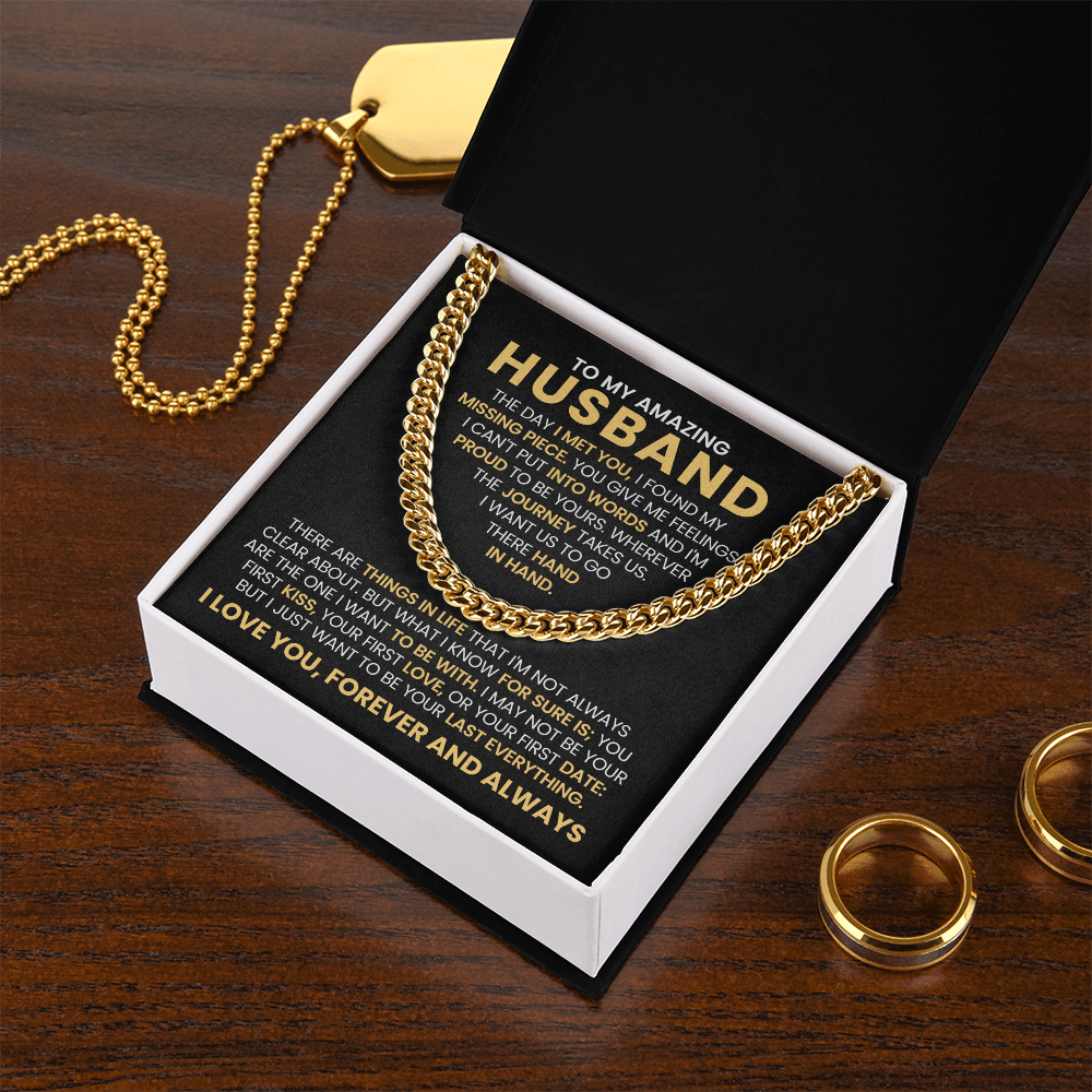 To My Husband - Cuban Link Chain Gift
