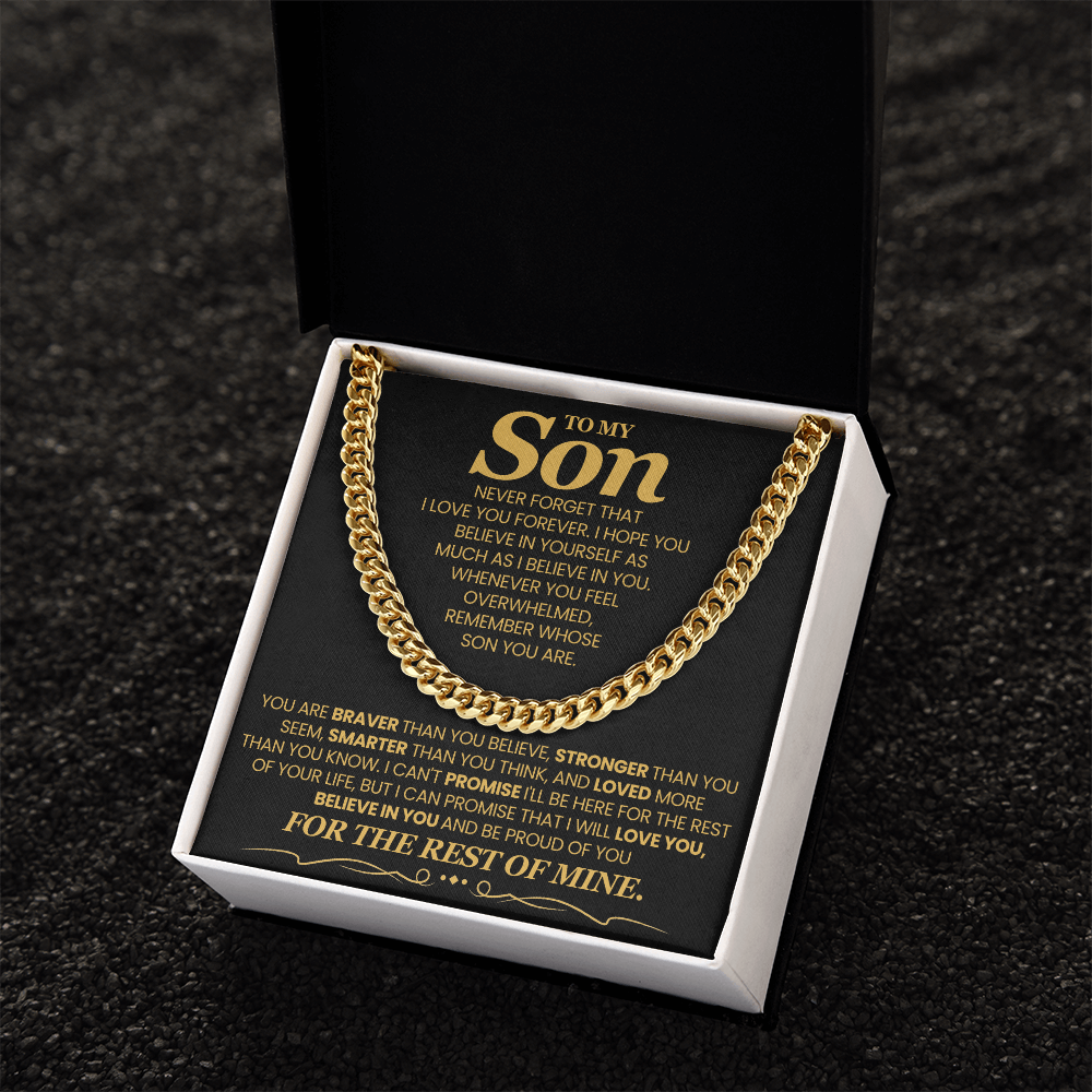 To My Son - Cuban Link Chain Gift