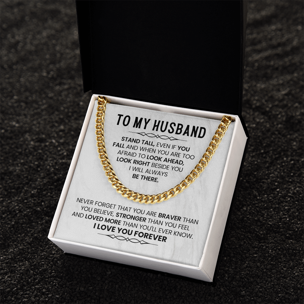 To My Husband - Cuban Link Chain Gift