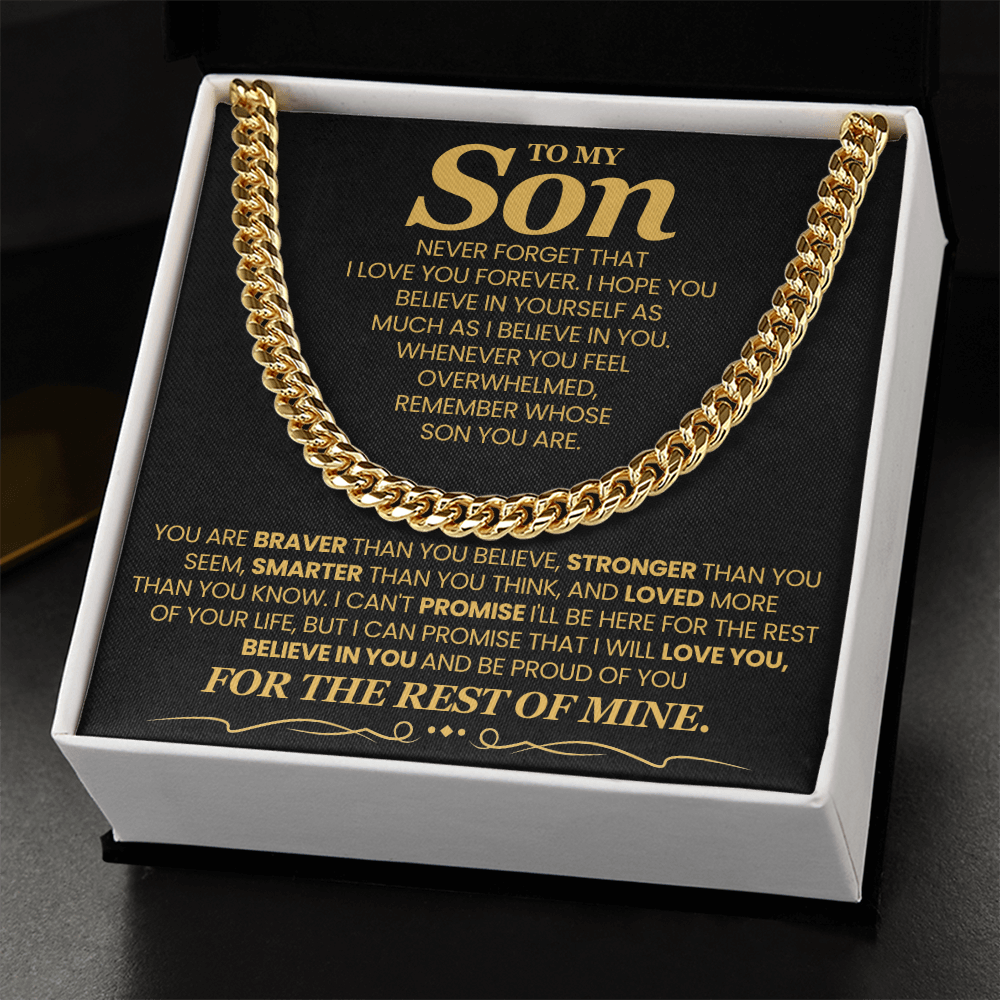 To My Son - Cuban Link Chain Gift