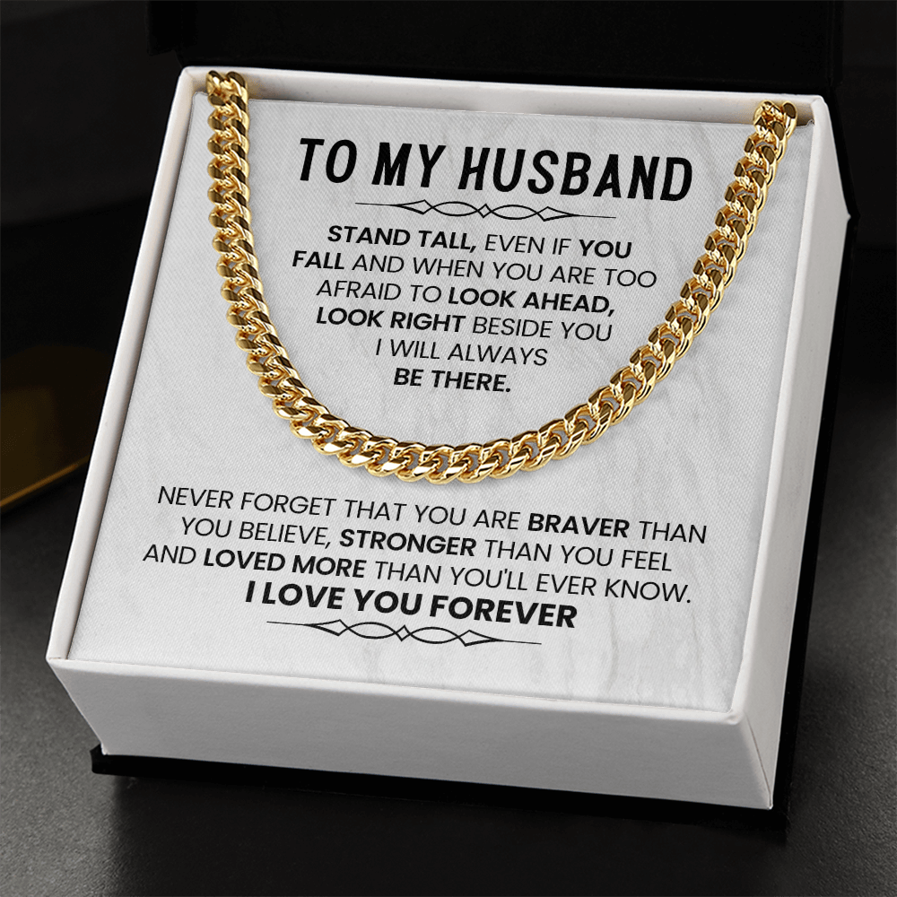 To My Husband - Cuban Link Chain Gift