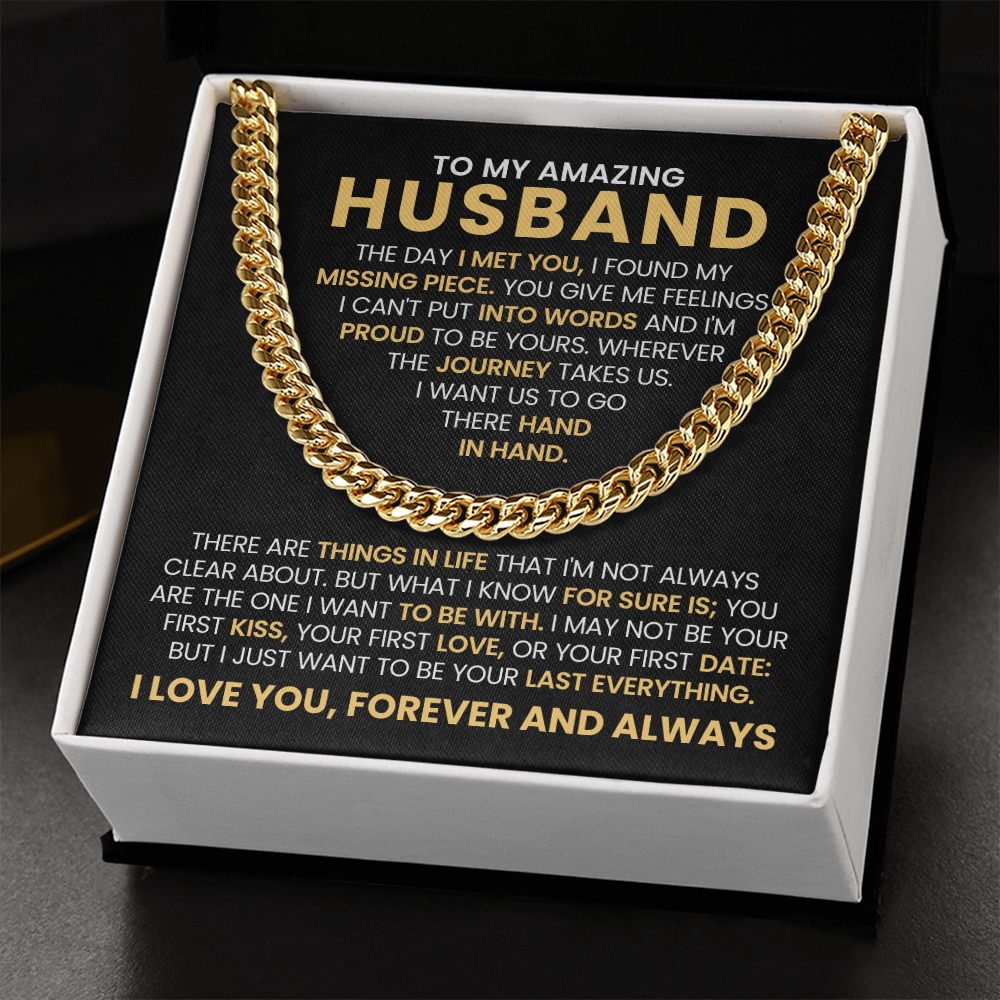 To My Husband - Cuban Link Chain Gift