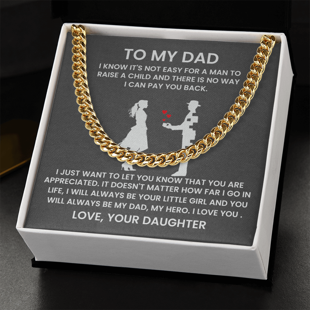 To My Dad - Cuban Link Chain Gift