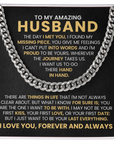 To My Husband - Cuban Link Chain Gift