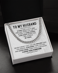 To My Husband - Cuban Link Chain Gift