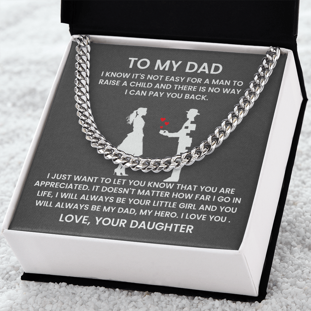 To My Dad - Cuban Link Chain Gift