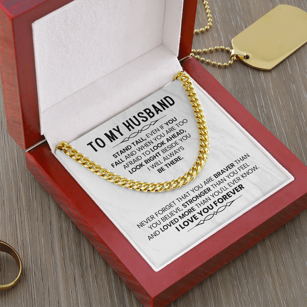 To My Husband - Cuban Link Chain Gift