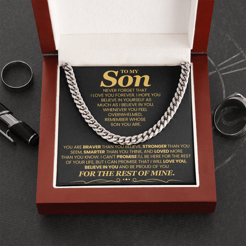 To My Son - Cuban Link Chain Gift