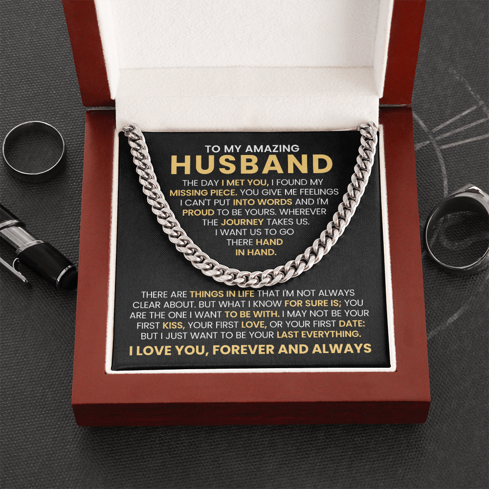 To My Husband - Cuban Link Chain Gift