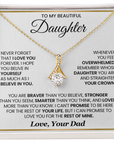 To My Daughter - Forever Love Necklace Gift From Dad