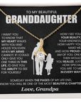 To My Granddaughter - Alluring Beauty Necklace Gift