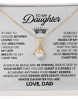 To My Daughter - Alluring Beauty Necklace Gift From Dad