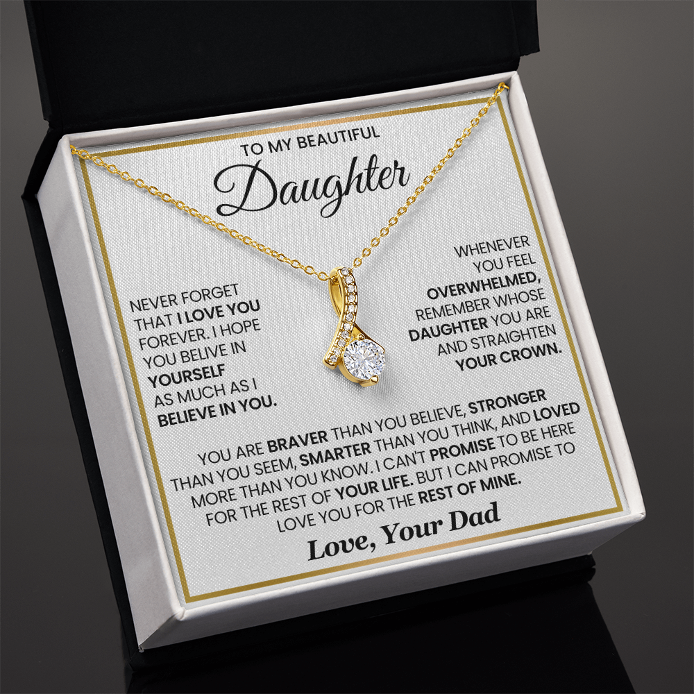 To My Daughter - Forever Love Necklace Gift From Dad