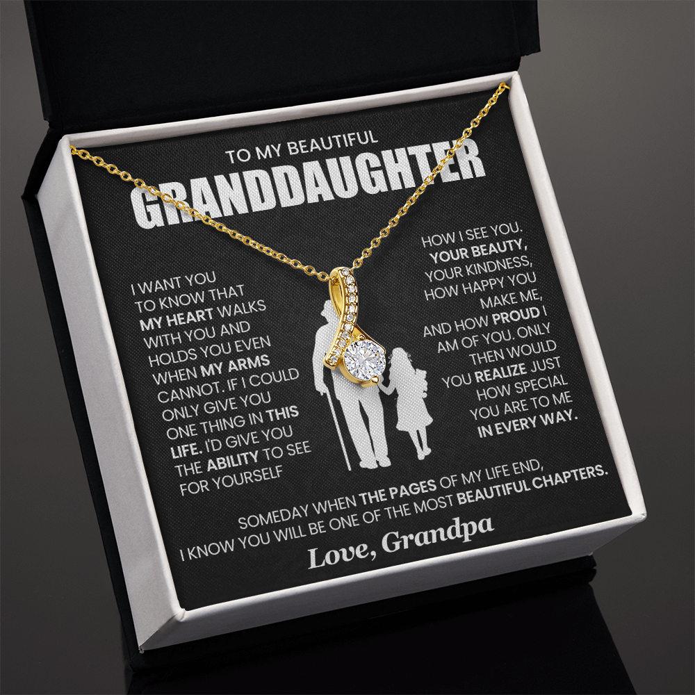 To My Granddaughter - Alluring Beauty Necklace Gift