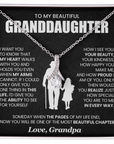 To My Granddaughter - Alluring Beauty Necklace Gift