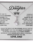To My Daughter - Alluring Beauty Necklace Gift From Dad