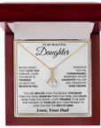 To My Daughter - Forever Love Necklace Gift From Dad
