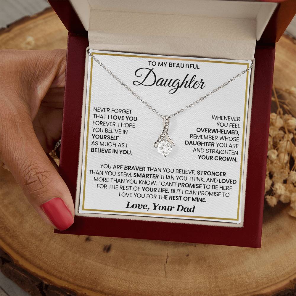 To My Daughter - Forever Love Necklace Gift From Dad