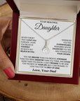 To My Daughter - Forever Love Necklace Gift From Dad