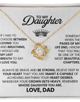 To My Daughter - Love Knot Necklace Gift From Dad