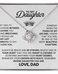To My Daughter - Love Knot Necklace Gift From Dad
